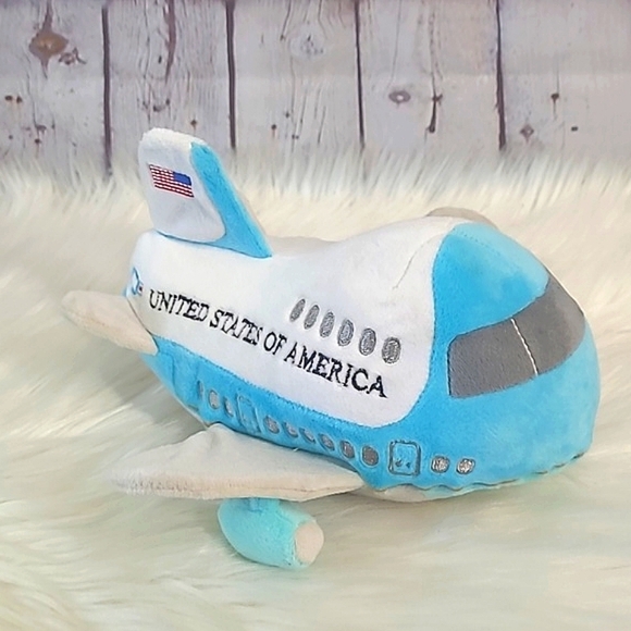 United States Of America Presidents Plane Plush Airplane Stuffed Soft Toy Jet 9" - Picture 11 of 17